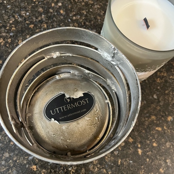 2 Uttermost Industrial Candle Holders Rustic Metal Twist Contemporary 4.5”W - Picture 4 of 15